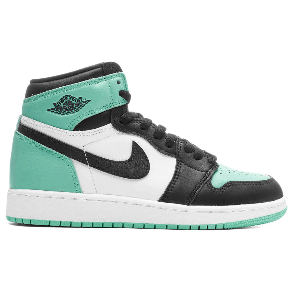 Air Jordan 1 Retro High OG GS White Black Green Glow