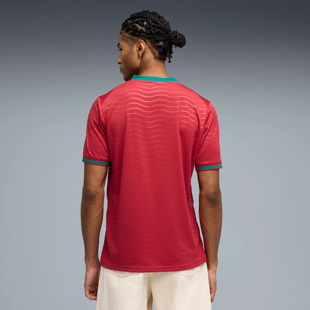 PUMA Portugal Home Mens Soccer Jersey 2026 Red Green Lagoon