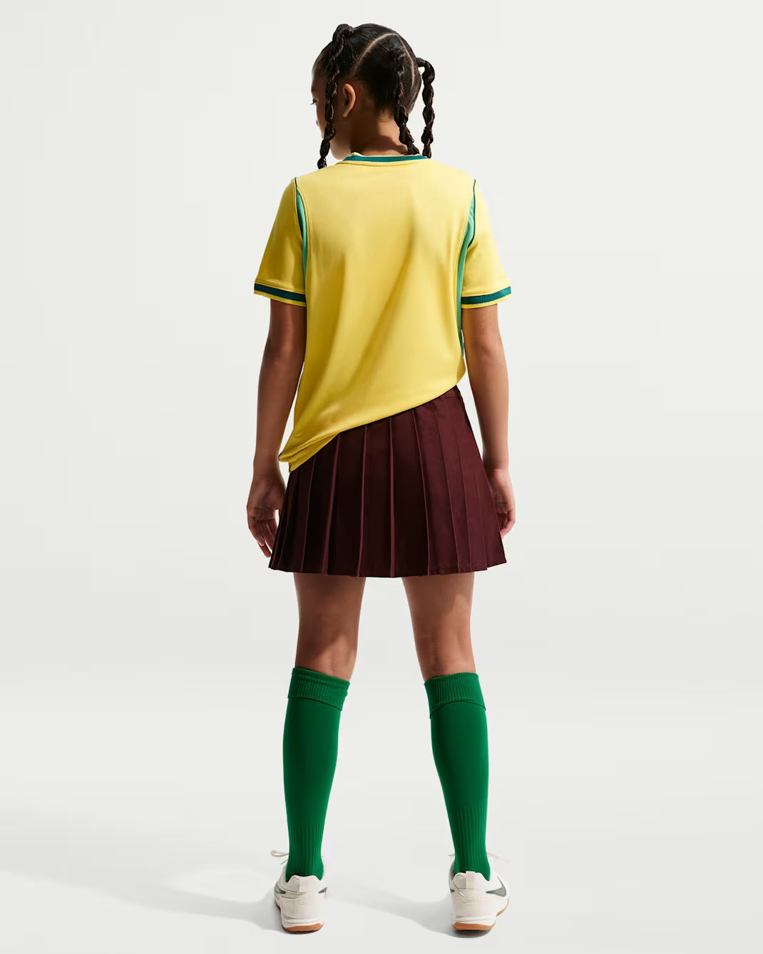 Nike Brazil Home Youth Soccer Jersey 2026 Canary Light Menta Geode Teal