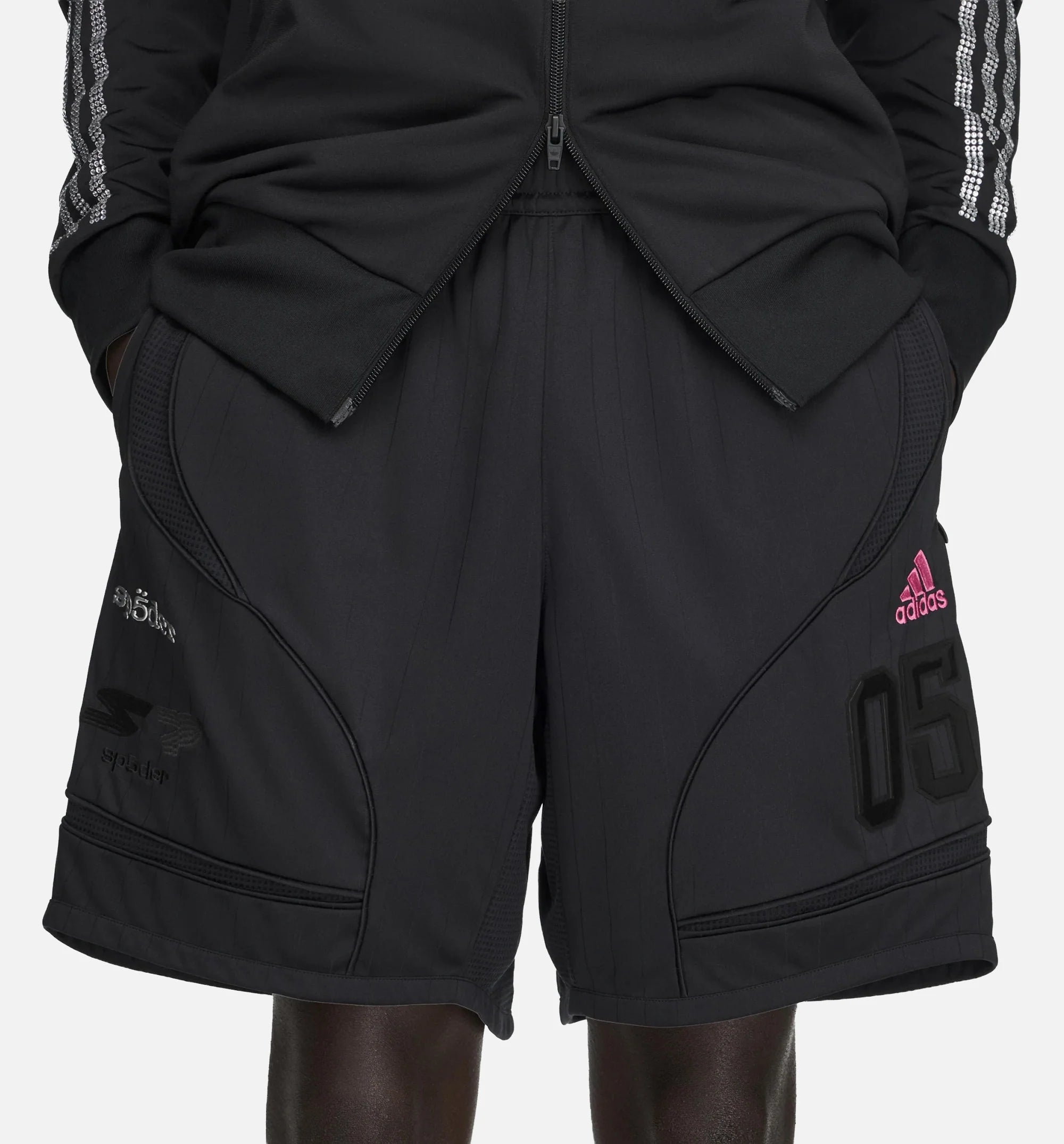 Sp5der Mens Shorts Black
