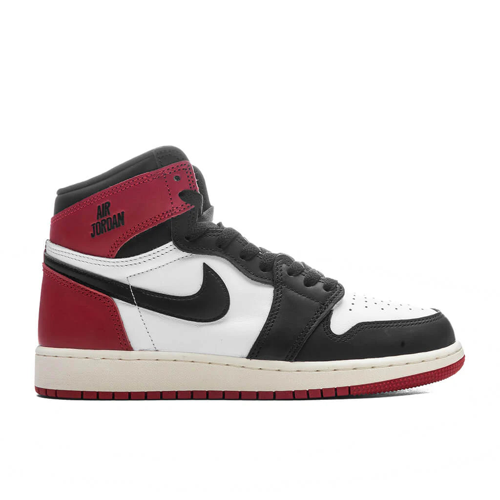 Air Jordan 1 Retro High OG Black Toe Reimagined GS White Black Varsity Red Sail