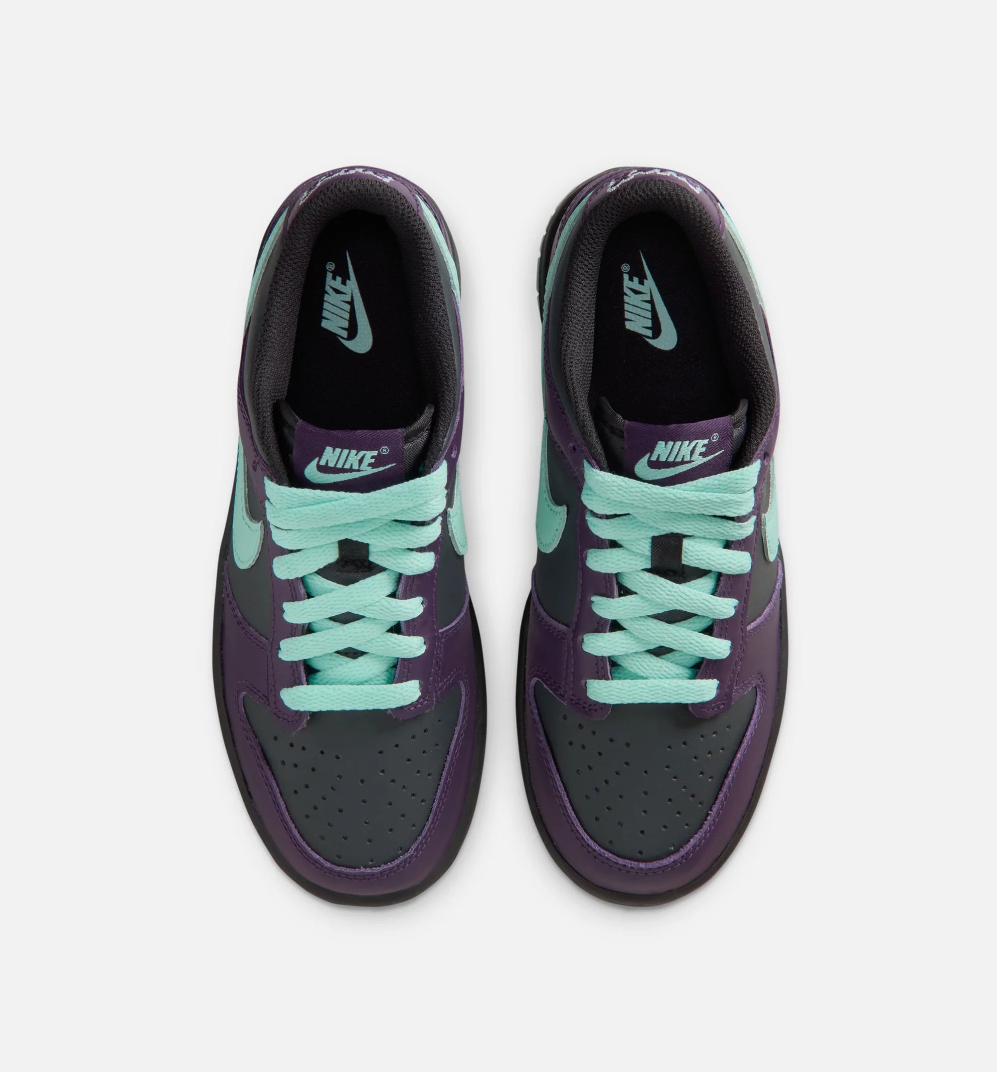 Dunk Low Grade School Lifestyle Shoe Dark Smoke Grey Grand Purple Black Artisan Teal