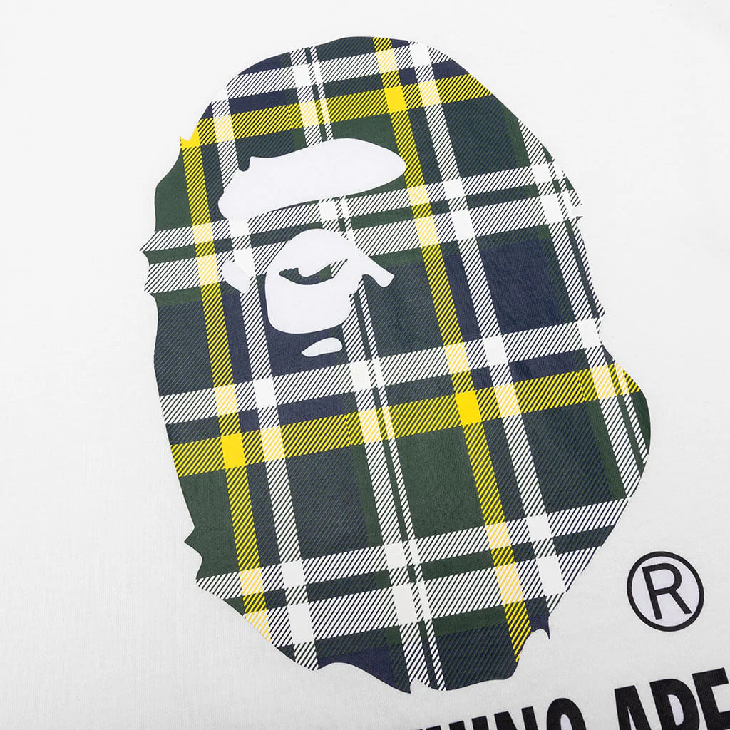 Bape Check By Bathing Ape Tee White