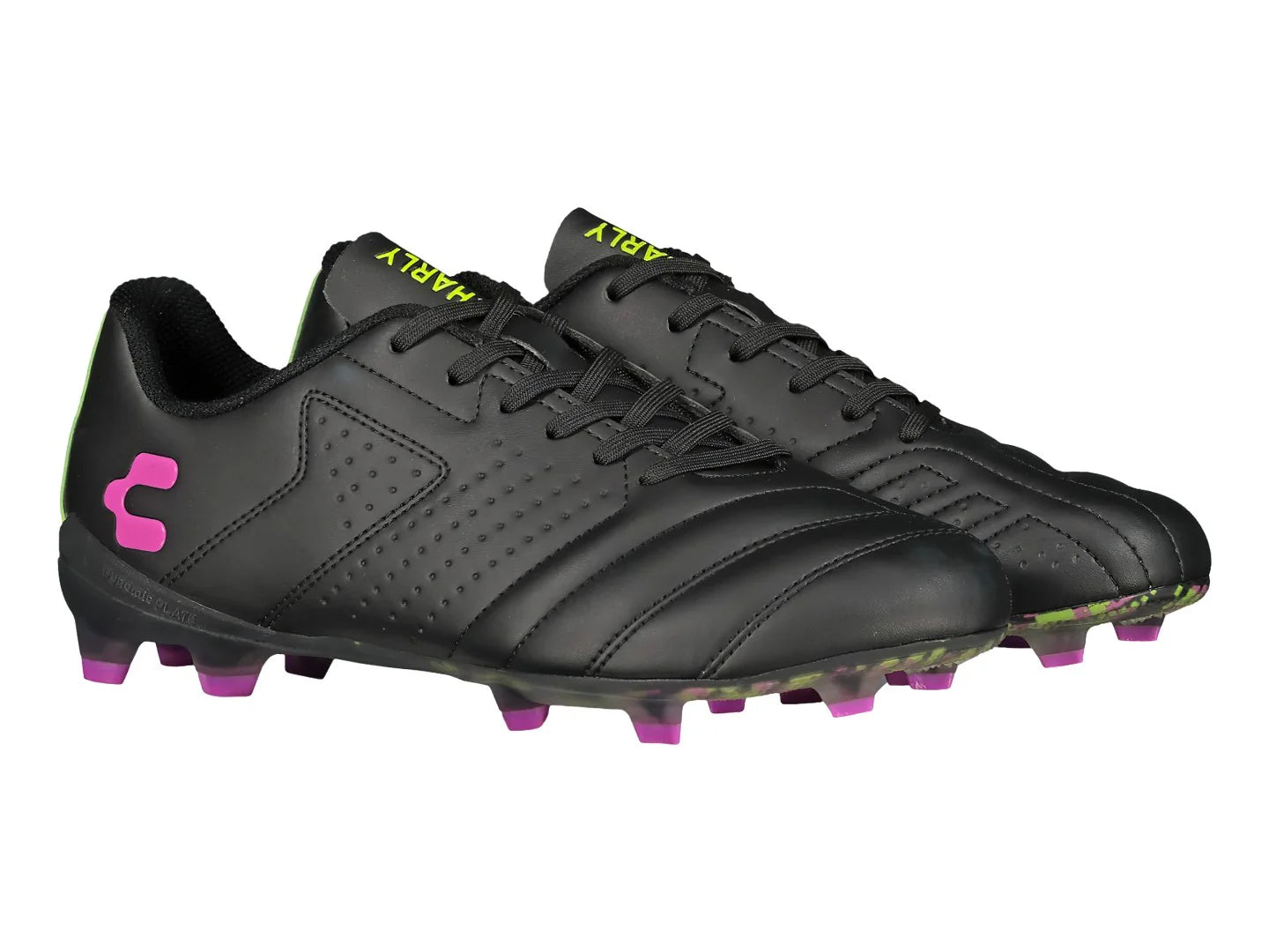 Tenis de Fútbol Charly Negro con Lima y Coral para Hombre