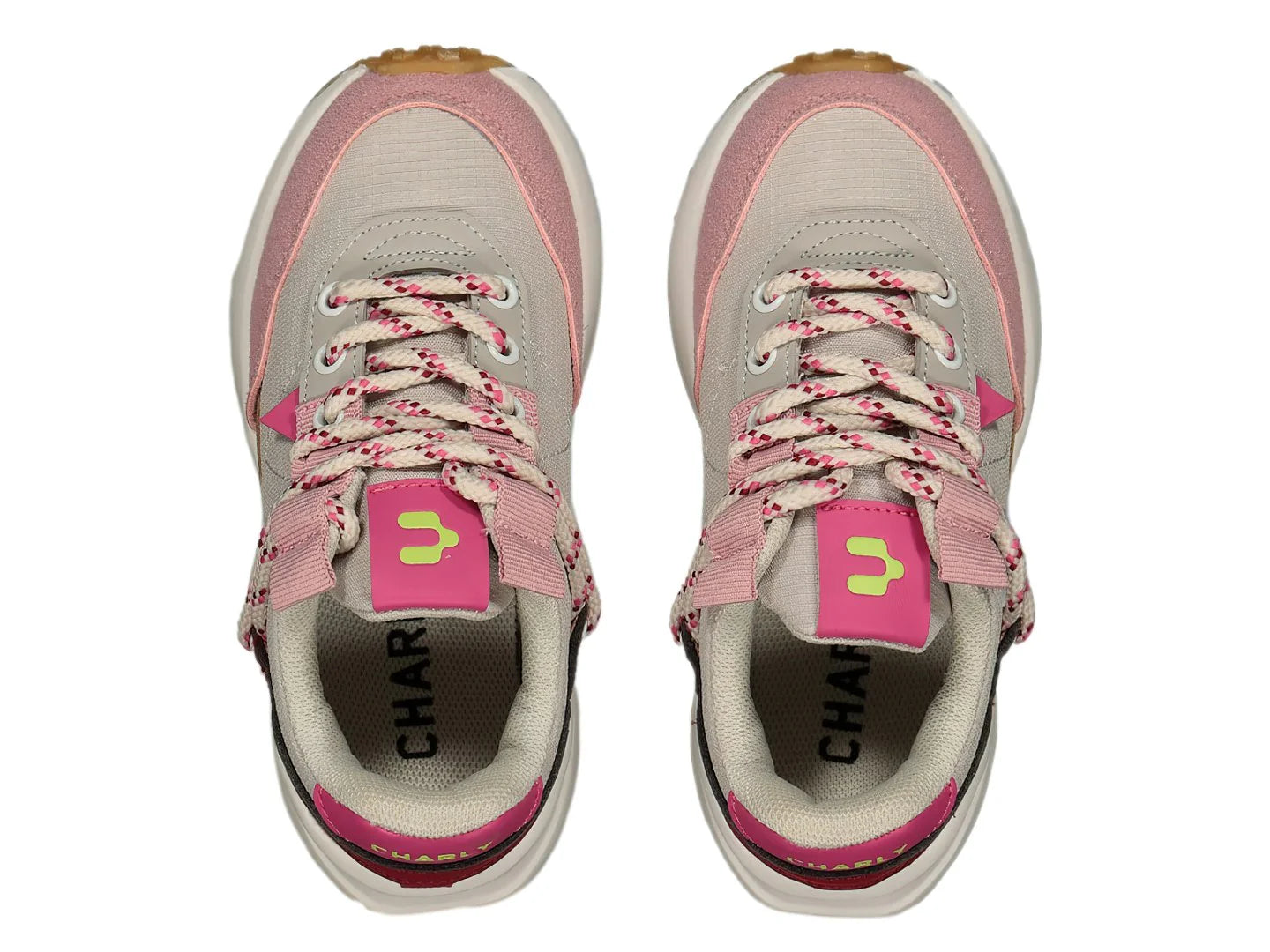Tenis Charly Beige y Rosa para Niña